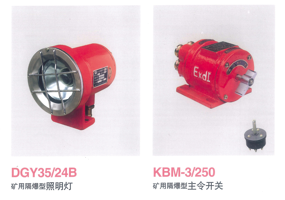 礦用隔爆型照明燈、主令開關(guān)